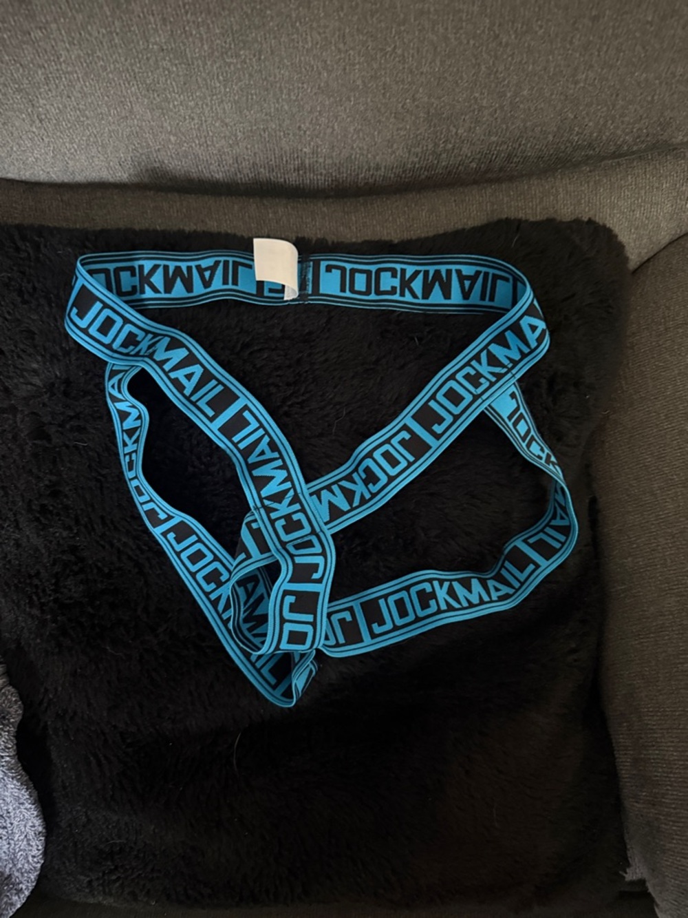 Desigual Black and Bright Blue Branded Elastic Harness Strap